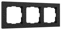 Рамка 3 местная пластик, Черный, Hammer Werkel W0032408