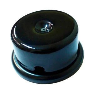 Распаечная коробка керамика D90х43, Чёрный, Арбат Interior Electric РКИЕ9043Ч