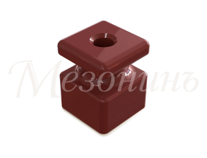 Кабельный изолятор квадратный керамика, коричневый, ТМ МезонинЪ GE80025-04