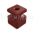Кабельный изолятор квадратный керамика, коричневый, ТМ МезонинЪ GE80025-04