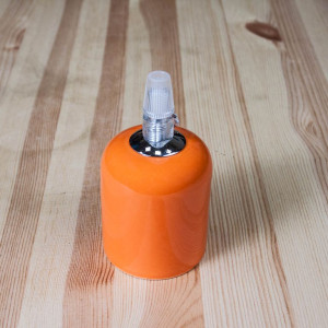 Ретро патрон керамический Е27, оранжевый, M1 ORANGE Euro-Lamp