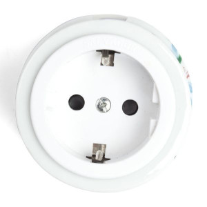 Ретро розетка фарфоровая с 3/К со шторками, Жостово, Salvador OP12WT.RJ