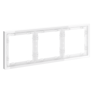 Рамка 3 местная, пластик, Белый глянцевый, Voltum S70 VLS100301