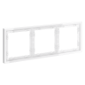 Рамка 3 местная, пластик, Белый глянцевый, Voltum S70 VLS100301