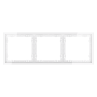 Рамка 3 местная, пластик, Белый глянцевый, Voltum S70 VLS100301