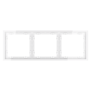 Рамка 3 местная, пластик, Белый глянцевый, Voltum S70 VLS100301