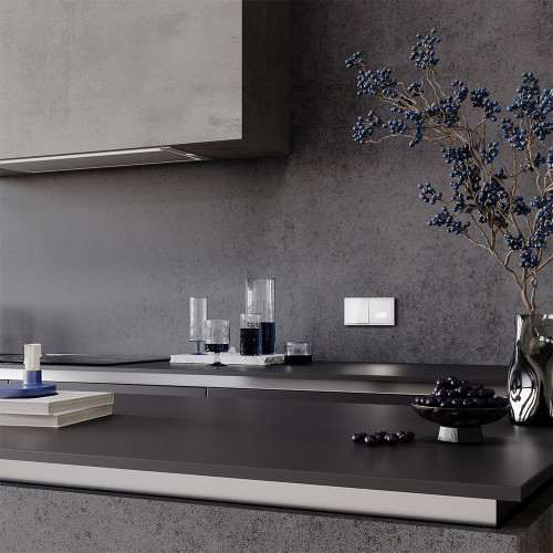 Выключатель 1-кл, Белый глянцевый, VOLTUM S70 VLS010101