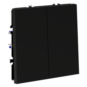 Выключатель перекрестный 2-кл, Черный матовый, S70 Voltum VLS020508