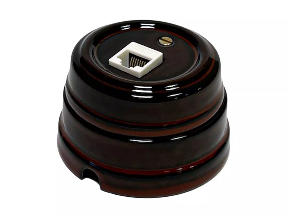 Розетка фарфоровая компьютерная RJ45, Петровский гранит, ТМ МезонинЪ GE70341-46 Розетка фарфоровая компьютерная RJ45, Петровский гранит, ТМ МезонинЪ GE70341-46