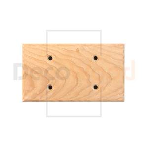 Накладка 2 местная деревянная на бревно D320 мм, ясень без тонировки, DecoWood ОМ2-320