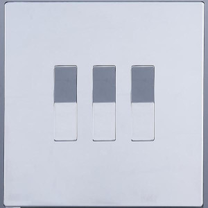 Выключатель кнопочный 3 кл. (внутренний монт.), Хром, Toledo Salvador SJAN77EC3