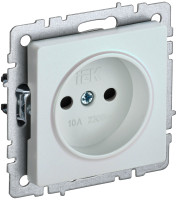 Розетка без З/К со шторками, Жемчуг, Brite IEK BR-R13-10-K36