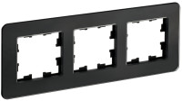 Рамка 3 местная, стекло, Черный RE, Brite IEK BR-M32-G-41-K02