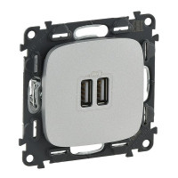 Розетка USB для зарядки, алюминий, Valena Allure Legrand 754997