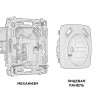 Розетка с З/К и USB зарядкой А+А с шторками, Белый глянец, OMEGA Quant Ambrella Volt MO109010