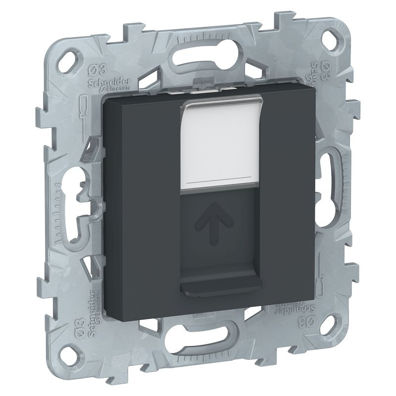 Розетка компьютерная RJ45 Cat. 5e UTP, Антрацит, Unica New Schneider NU541154 Розетка компьютерная RJ45 Cat. 5e UTP, Антрацит, Unica New Schneider NU541154