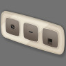 Лицевая панель розетки комп. с шторками RJ45 Cat. 6, Темная бронза матовый, OMEGA Quant Ambrella Volt OP6420