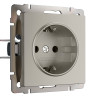 Розетка с З/К со шторками, Hammer дымчатый, Werkel W1271104