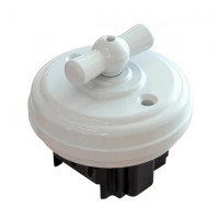 Выключатель фарфоровый 1 кл. перекрестный (2 положения), Белый, ТМ МезонинЪ GE70402-01k