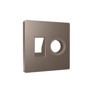 Лицевая панель розетки телеф./комп.+тв. RJ11/RJ45+TV, Темная бронза матовый, ALFA Quant Ambrella Volt AP6425 Лицевая панель розетки телеф./комп.+тв. RJ11/RJ45+TV, Темная бронза матовый, ALFA Quant Ambrella Volt AP6425