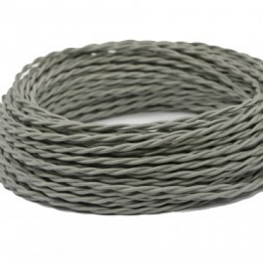 Ретро кабель витой 2x4 Серый, Interior Wire ПРВ2400-СЕР (1 метр) Ретро кабель витой 2x4 Серый, Interior Wire ПРВ2400-СЕР (1 метр)