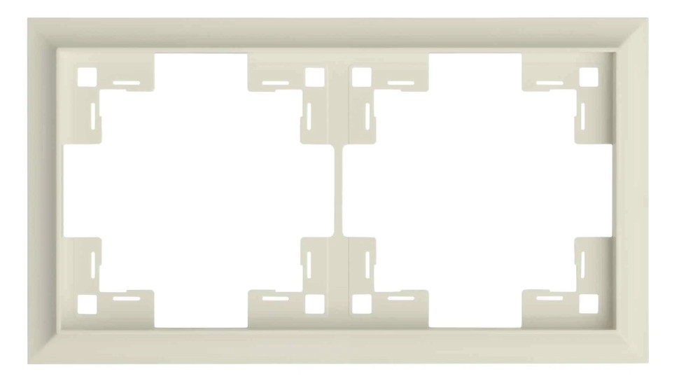 Рамка 2 местная, Кремовый сатин, Classic Rikett 35920 MC Рамка 2 местная, Кремовый сатин, Classic Rikett 35920 MC