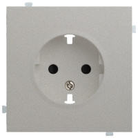 Лицевая панель розетки с З/К, Платина, Rikett 35632 PL