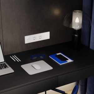 Рамка 4 местная, пластик, Белый глянцевый, Voltum S70 VLS100401