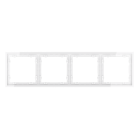 Рамка 4 местная, пластик, Белый глянцевый, Voltum S70 VLS100401