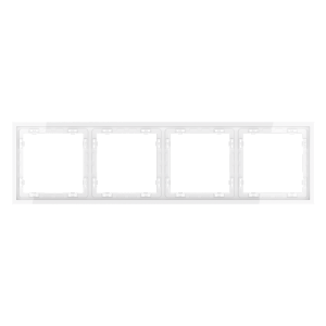 Рамка 4 местная, пластик, Белый глянцевый, Voltum S70 VLS100401