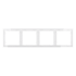 Рамка 4 местная, пластик, Белый глянцевый, Voltum S70 VLS100401
