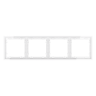 Рамка 4 местная, пластик, Белый глянцевый, Voltum S70 VLS100401