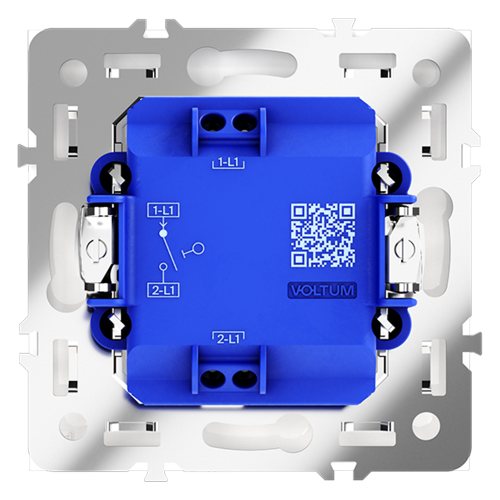 Выключатель 1-кл, Белый матовый, VOLTUM S70 VLS010102