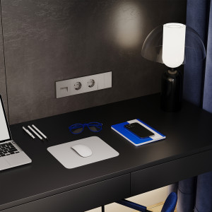 Выключатель проходной 2-кл.., Кашемир, VOLTUM S70 VLS020303