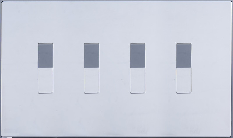 Выключатель кнопочный 4 кл. (внутренний монт.), Хром, Toledo Salvador SJAN77EC4