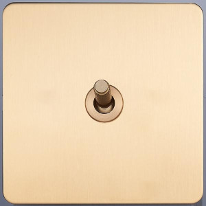 Выключатель жалюзи тумблерный 1 кл. (внутренний монт.), Золото, Merida Salvador SBAN33B3A5