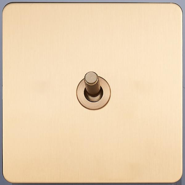 Выключатель жалюзи тумблерный 1 кл. (внутренний монт.), Золото, Merida Salvador SBAN33B3A5