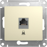 Розетка компьютерная RJ45 Cat. 5e, Бежевый, Glossa SE GSL000281K
