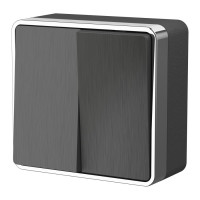 Выключатель 2 кл., Графит рифленый, Gallant Werkel W5020004