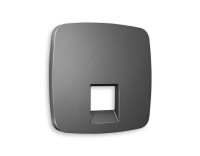 Лицевая панель розетки комп. с шторками RJ45 Cat. 6, Антрацит серый, OMEGA Quant Ambrella Volt OP6620