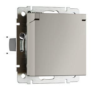Розетка с З/К с крышкой, герметичная IP44, Hammer дымчатый, Werkel W1271204