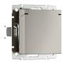 Розетка с З/К с крышкой, герметичная IP44, Hammer дымчатый, Werkel W1271204