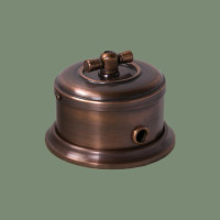 Выключатель медный 2 кл. (4 положения), темная медь, ДИП-200 Romatti D143-5-12