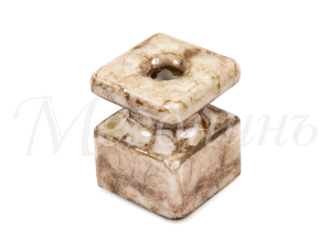 Кабельный изолятор квадратный керамика, дворцовый мрамор, ТМ МезонинЪ GE80025-19