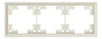 Рамка 3 местная, Кремовый сатин, Classic Rikett 35930 MC