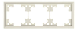 Рамка 3 местная, Кремовый сатин, Classic Rikett 35930 MC
