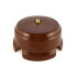 Распаечная коробка керамика D93х47 bruno коричневый, золотистая фурнитура Leanza КРКЗ