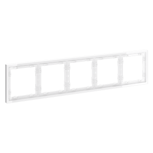 Рамка 5 местная, пластик, Белый глянцевый, Voltum S70 VLS100501