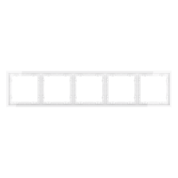 Рамка 5 местная, пластик, Белый глянцевый, Voltum S70 VLS100501