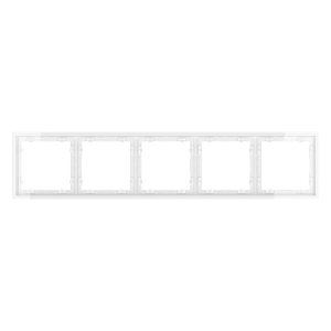 Рамка 5 местная, пластик, Белый глянцевый, Voltum S70 VLS100501